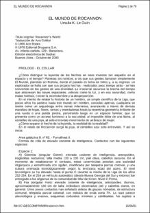 Portada El mundo de Rocannon