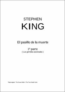 Portada El pasillo de la muerte. 1° parte. Las gemelas asesinadas