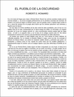 Portada El pueblo de la oscuridad