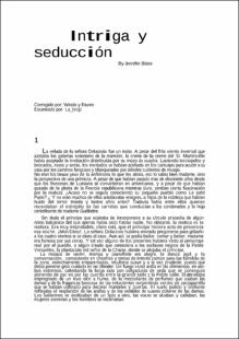 Portada Intriga y seducción