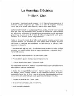 Portada La hormiga eléctrica