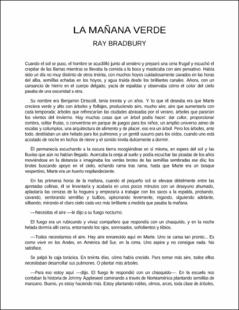 Portada La mañana verde