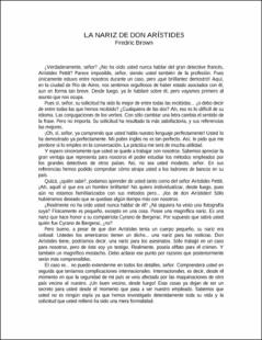 Portada La nariz de don Arístides