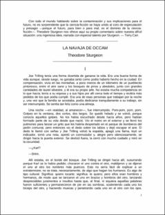Portada La navaja de occam