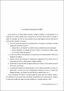 Portada La poesía posterior a 1939