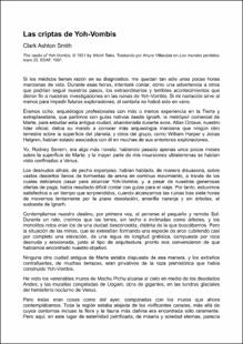 Portada Las criptas de yoh vombis