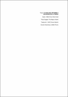 Portada Las naves de la Tierra : Saga del retorno 3