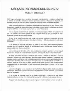 Portada Las quietas aguas del espacio