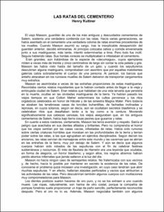 Portada Las ratas del cementerio