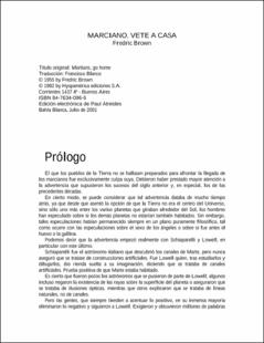 Portada Marciano vete a casa