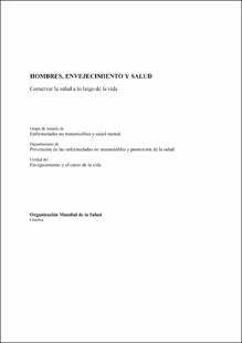 Portada Hombresenvejecimiento y salud : conservar la salud a lo largo de la vida