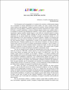 Portada Mas allá del muro del sueno