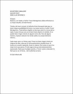 Portada Mi notorio caballero
