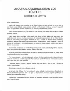 Portada Oscuros oscuros eran los túneles