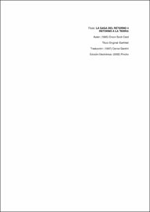 Portada Retorno a la Tierra : Saga del retorno 4