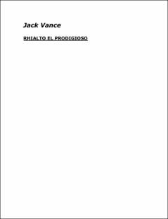 Portada Rhialto el prodigioso