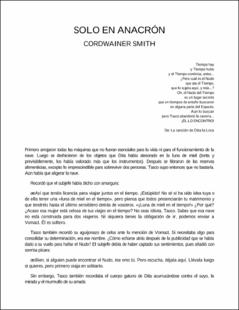 Portada Solo en anacrón