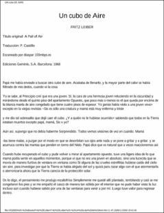 Portada Un cubo de aire
