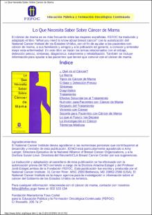 Portada Lo que necesita saber sobre cáncer de mama
