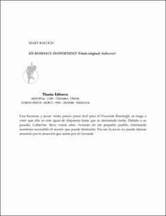 Portada Un romance inoportuno