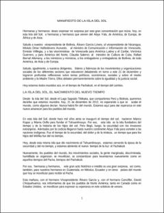 Portada Manifiesto de la isla del sol