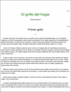 Portada El grillo del hogar