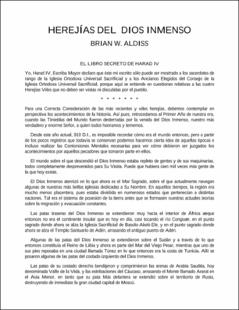 Portada Herejías del Dios inmenso