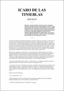 Portada Ícaro de las tinieblas