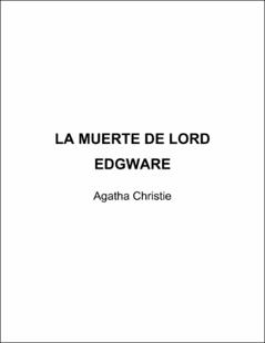 Portada La muerte de Lord Edgware