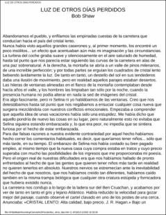 Portada Luz de otros días perdidos