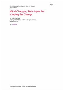 Portada Mind changing techniques for keeping the change
