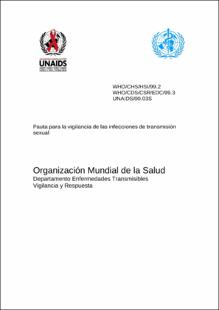 Portada Pauta para la vigilancia de las infecciones de transmisión sexual
