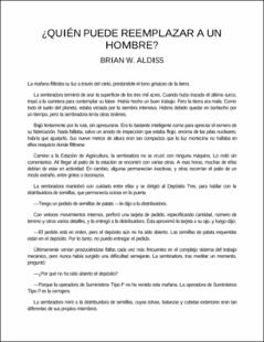 Portada ¿Quién puede reemplazar a un hombre?