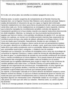 Portada Tras el incierto horizonte a mano derecha