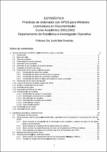Portada Prácticas de ordenador con spss para windows