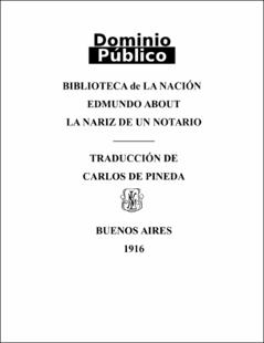 Portada La nariz de un notario