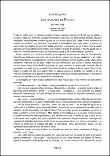 Portada Las razones de Roger