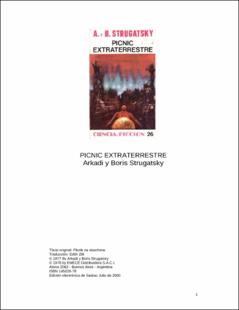 Portada Picnic extraterrestre