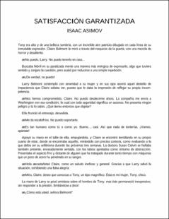 Portada Satisfacción garantizada