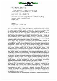 Portada Viaje al oeste. 1. Las aventuras del rey mono
