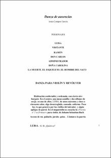Portada Danza de ausencias