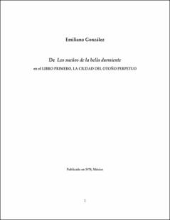 Portada De los sueños de la bella durmiente : en el libro primerola ciudad del otoño perpetuo