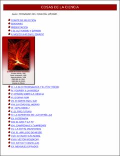 Portada Cosas de la ciencia