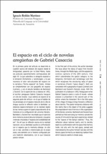 Portada El espacio en el ciclo de novelas