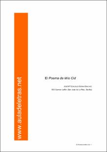 Portada El poema de Mio Cid