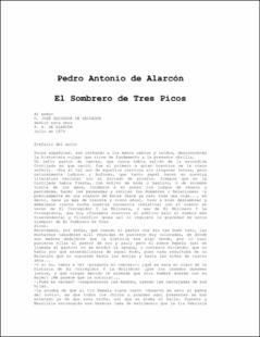 Portada El sombrero de tres picos