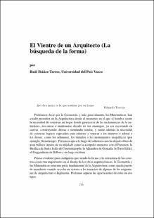 Portada El vientre de un arquitecto : La búsqueda de la forma