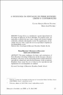 Portada A sociología da educacao de Bourdieu