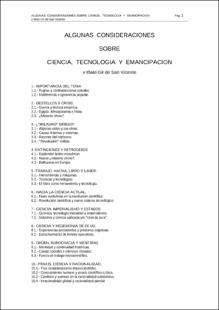 Portada Algunas consideraciones sobre cienciatecnología y emancipación