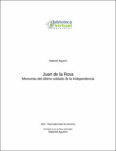 Portada Juan de la rosa